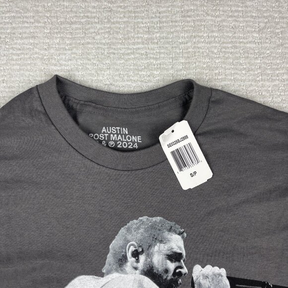 Post Malone Hold my Breath Grey Unisex S T-Shirt 2024 Austin Merch Distress NWT* - Picture 7 of 16
